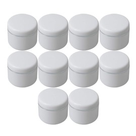 Bqlzr White Face Cream Container Empty Cosmetic Eye Shadow Make Up Pots Jar (Box of 10)