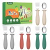 DRKIO 8 Pieces Toddler Utensils Set - Kids Silverware Set