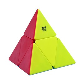 Pyramid Speed Cube 2X2 Stickless Triangle Magic Cube Pyramid Puzzle for Kids Adults Colorful