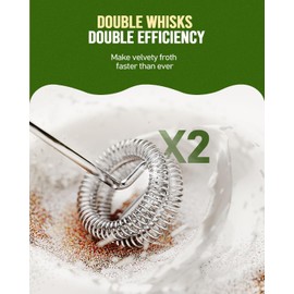 Milk Frother Handheld Rechargeable – Electric Matcha Whisk & Drink Mixer, Foam Maker for Latte, Cappuccino, Bulletproof Coffee, Portable Stainless Steel Frother for Home, Office & Travel. (Black)