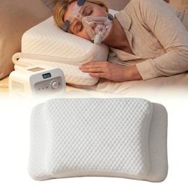 CPAP Side Sleeping Pillow, 3-Layer Adjustable Memory Foam Neck Support
