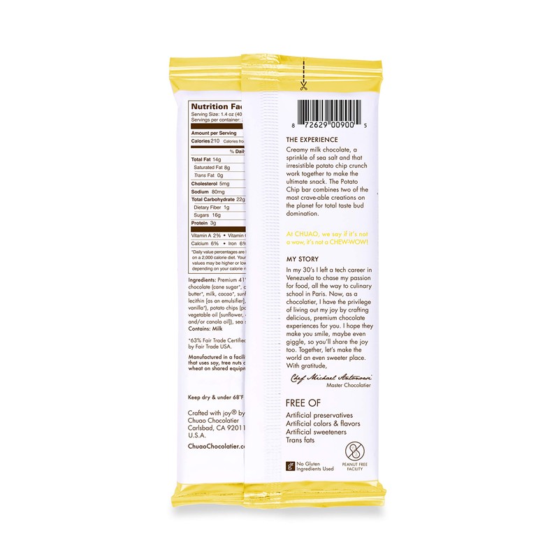 Chuao Chocolatier Potato Chip Milk Chocolate Bars | Gourmet No