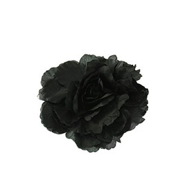 Zac's Alter Ego Very Large Satin-Feel Rose Flower on Concord Clip & Brooch Pin