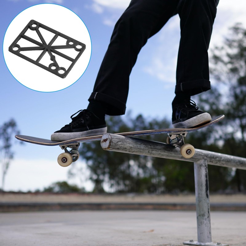 PATIKIL Skateboard Riser Pads 16pcs PP Skateboard Shock Pad Angle