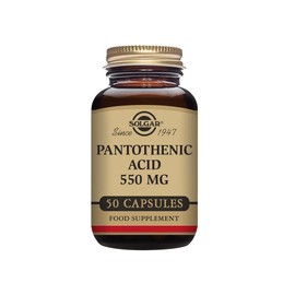 Solgar Pantothenic Acid 550 mg Vegetable Capsules - Pack of 50