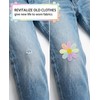 JIRVEX 32 Pezzi Toppe Termoadesive Fiori, Patch da Stirare per