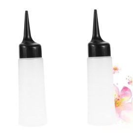 LALAFINA 6pcs Hair Dye Containers Refillable Shampoo Bottles for Easy Hair Coloring Squeeze Design for Salon and Home Use Black White