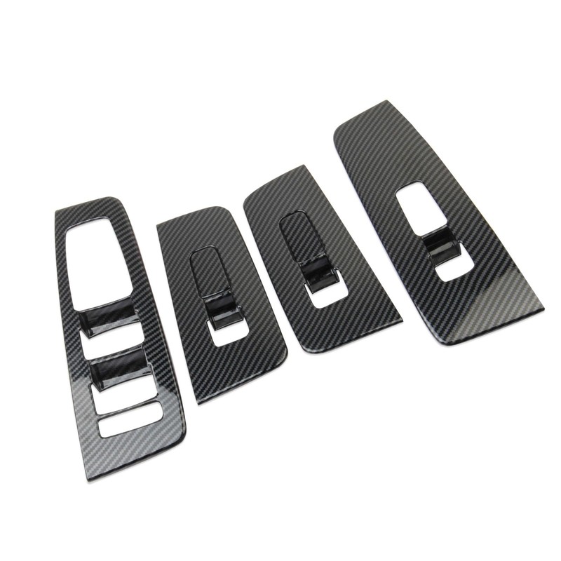 Korlot Carbon Fiber Style Window Lift Trim Switch Panel Cover