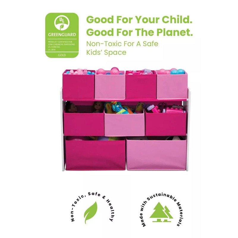 Delta Children Organizador Almacenamiento Juguetes 9 Cubos Interior