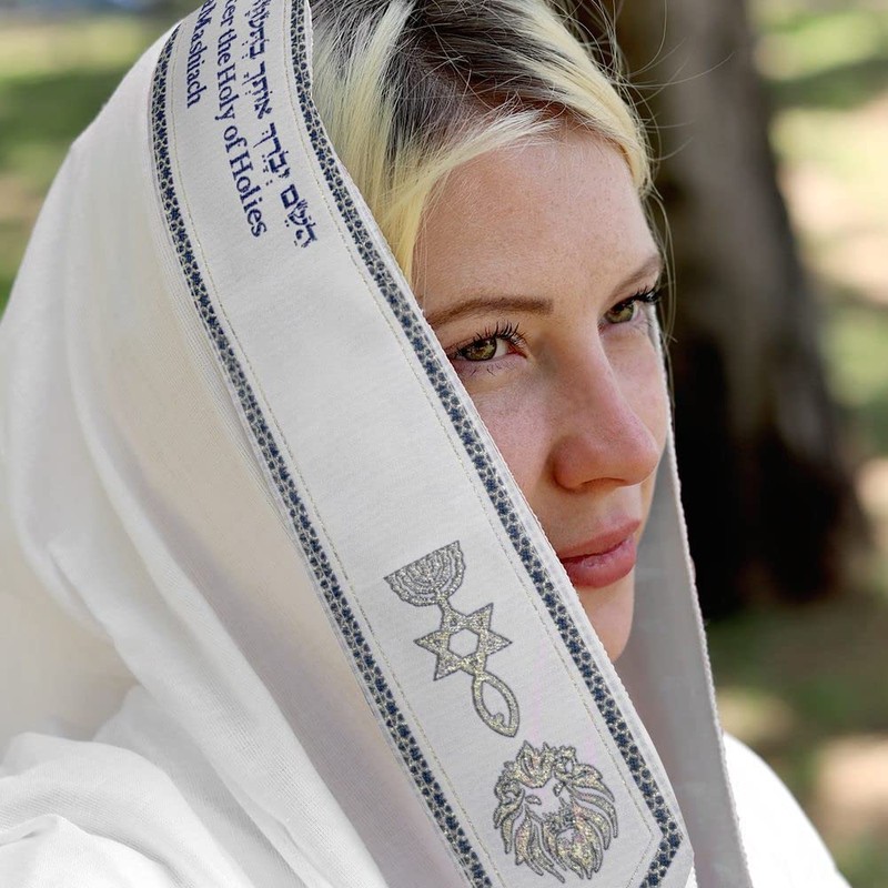 HalleluYAH Messianic Tallit Prayer Shawl 72"x 22" with Bag For