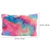 Veemoon Decorative Fuzzy Pillow Covers Rainbow Fluffy Cushions Protector Throw
