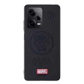 IRON SPIDER Case for Xiaomi Poco X5 5G, with Superhero character Compatible Xiaomi Redmi Note 12 5G Leather Case BLACK (PANTHER)