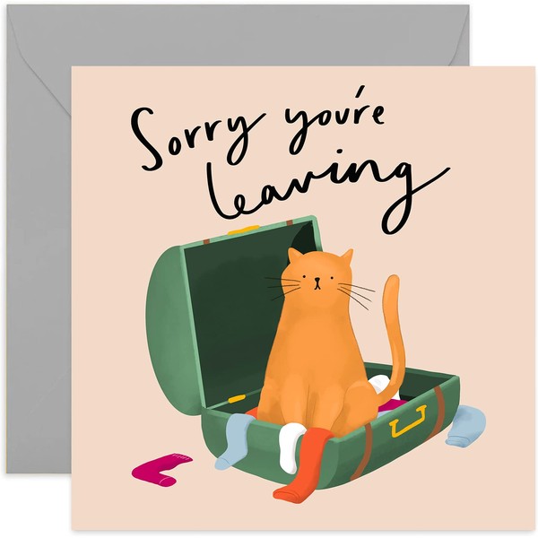 Old English Co. Cat Sorry You're Leaving Card - Fun