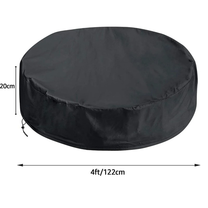 Round Above Ground Pool Cover 4-15FT, Waterproof Swimming Pool Blanket