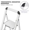 KINGRACK Aluminium 4 Step Ladder, Lightweight Step Stool with Non-Slip