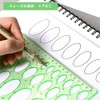 YUHENGCT Ruler, Template, Circular Ruler, Oval Multiform, Multi-functional, Set of