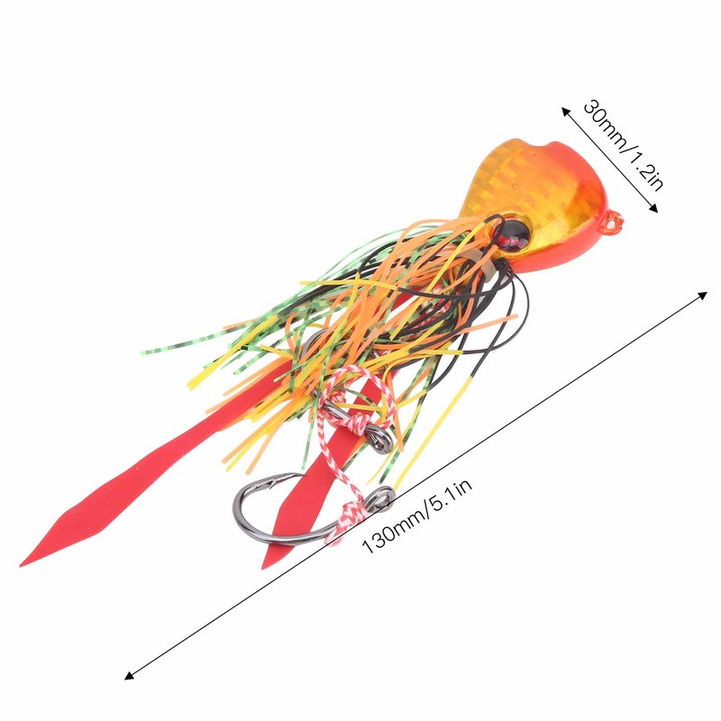 4Pcs 65g Fishing Artificial Baits Silicone Skirts Lures with Hook