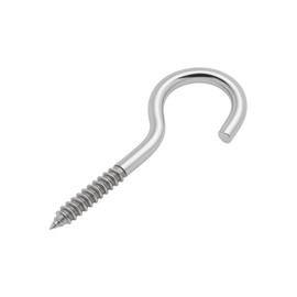 I-MART 6 Pack 304 Stainless Steel Screw Eye Hooks, 2.56" Heavy Duty Eye Bolts, Screw-in Hooks for Wood & Concrete, Rustproof Stainless Steel Hooks, 200LB Load Capacity (Open Loop)