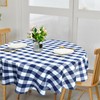 XWZO Checkered 70 Inch Round Tablecloth - Waterproof and Dustproof