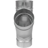 4" Inch W-Shape Ducting Splitter - 45 Degree Galvanized Steel