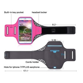 DFV mobile - Professional Cover Ultra Thin Armband Sports Running Fitness Cycling for Prestigio X Pro (2020) - Pink