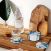 Vibiliyou Light Blue Coasters for Drinks with Holder as gifts