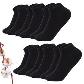 Mayoii 6PCS Trainer Socks Womens 4-7,Ladies Ankle Style for Female, Black,White, Grey or Mixed Pack,Breathable Low Cut Sports Footwear (UK, Alpha, One Size, Regular, Regular, 6, Black)
