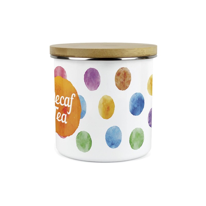 Purely Home Polka Dots Decaf Tea Storage Canister - Multicoloured