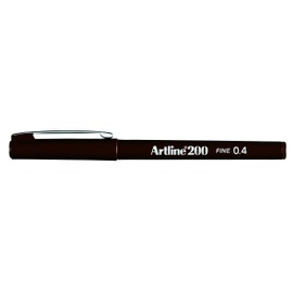 artline 200 Dark Brown Fineliner Technical Drawing Pens - Pack 12