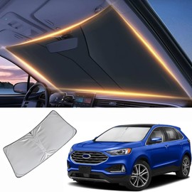 Windshield Sun Shade for Ford Edge Front Window Shades Cover for 2015-2024 2025 2026 Edge Windshield Sun Visor Protector Car Accessories