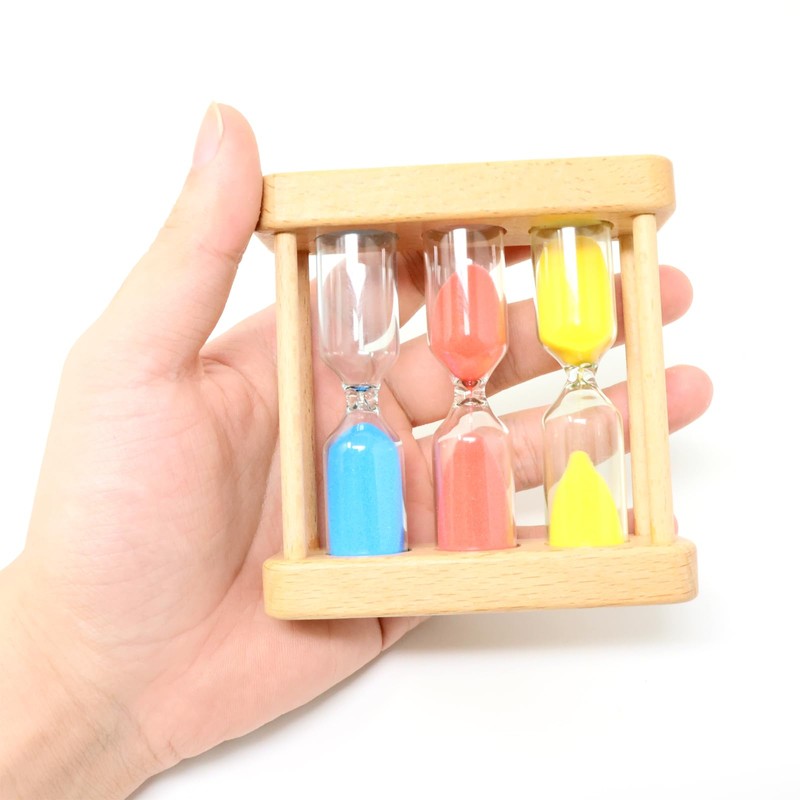 Honbay 1PCS 1-3-5 Minute Sand Hourglass Timer Wood Frame Mini
