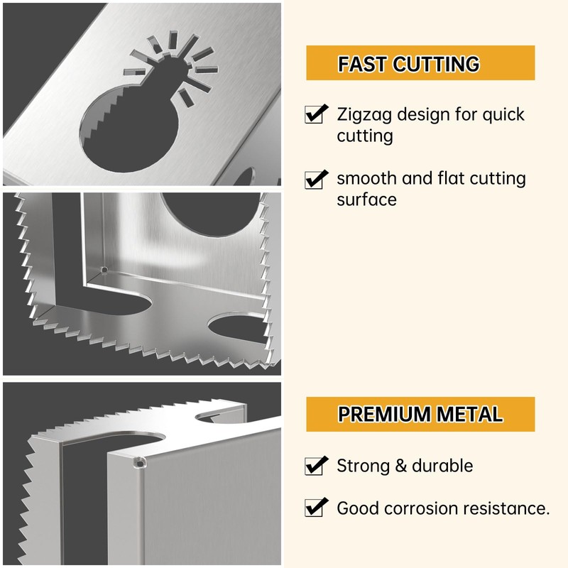 Square Slot Cutter for Dewalt & Milwaukee,Stainless Steel Square Hole