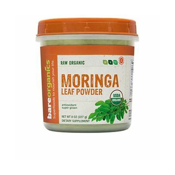Organic Moringa Leaf Powder 8 Oz  by Bare Organics