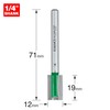 Trend CraftPro Straight Two Flute Router Cutter Bit, 1/4 Inch