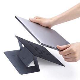 MOFT Laptop Stand for Desk, Non-Adhesive MacBook Stand 15° & 25° Adjustable 2 Levels, Ergonomic Computer Stand Fits All Laptops up to 11.6"-16", Space Gray