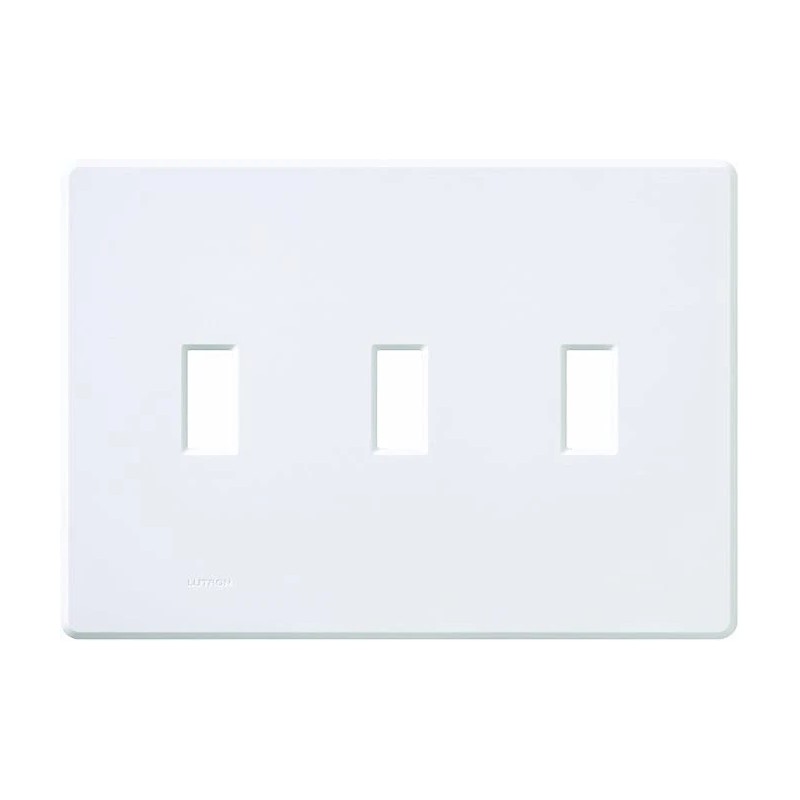 Lutron Fassada 3 Gang Wallplate, FG-3-WH, White