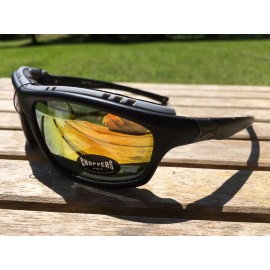 Choppers CP92803 Padded Foam Sunglasses Motorcycle ATV Glasses Black Mirror Lens