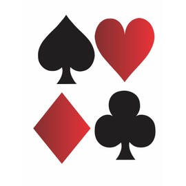 Stencils by Joanie 4" Playing Card Suits Heart Diamond Symbol Wall Art Border Signs DIY Signs