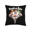 Funny - Peek-a-boo - Cute - Cow - Couple Throw
