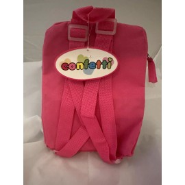 Confetti Girls Small Backpack Heart With Princess Crown Zip Pocket New With Tags