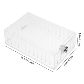 LALAFINA Transparent Locking Thermostat Cover with Install Wall Mounted Protector Ventilated Design for Accurate Temperature Readings Compatible with Smart Thermostats