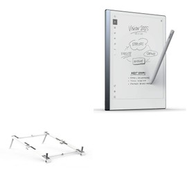 BoxWave Stand and Mount Compatible with Remarkable 2 - Pocket Aluminum Stand 3-in-1, Portable, Multi Angle Viewing Stand for Remarkable 2 - Metallic Silver