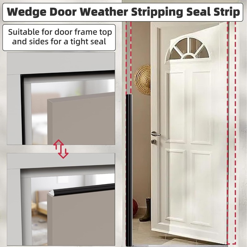 Guardapolvo y Protector para Puerta,Burletes de Cuña Puertas Ventanas,Tiras Sellado