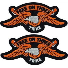 Quality Patch shop Trike Free on The Three Triker Eagle Patch || 2PC iron On Sew  4"X2"
