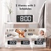 CHEREEKI Alarm Clock Bedside Mains Powered, Digital Clock with Large