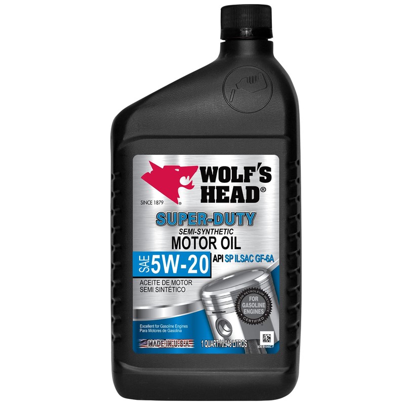 Wolf's Head Super Duty 5W-20 Semi Synthetic Motor Oil (836-91046-56)