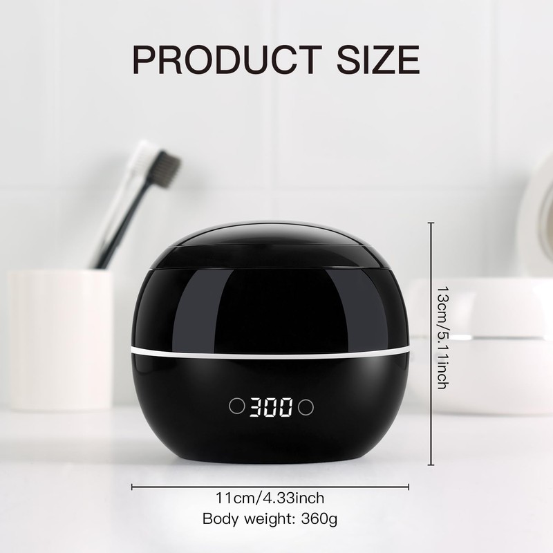AMDISI Ultrasonic Retainer Cleaner Machine Denture Cleaning Pod Portable Night