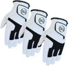 Pack of 3 Synthetic microfiber Men's Golf Gloves Cabretta Leather
