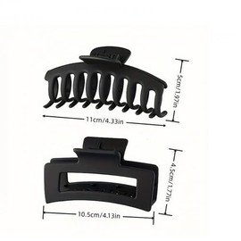 Pinzas Para Cabello Grandes Mujer 8 Pzs, Broches Antideslizantes Con Diseño Clásico Y Cuadrado, Sujeción Firme Para Cabello Largo Grueso Y Rizado