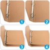 A4 Kraft Binder 3-Holds Round Ring Binder 2 Pack, Durable